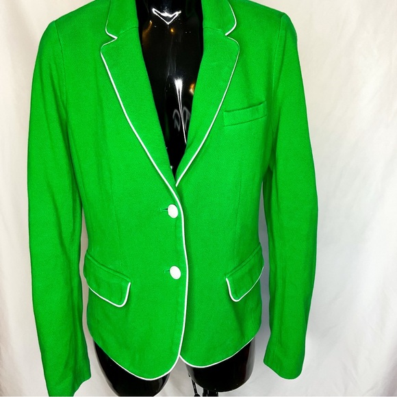 Gap Academy Blazer Green White Trim Preppy Jacket 8 - Picture 3 of 16